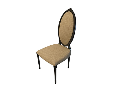 3d欧式布艺椅免费模型