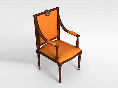 3d欧式古典椅模型