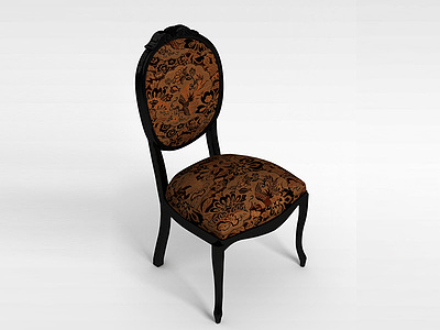 欧式布艺餐椅模型3d模型