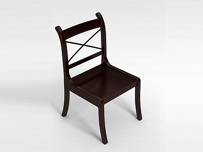 实木烤漆椅模型3d模型