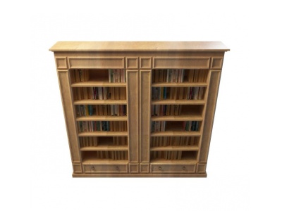 3d书房书柜模型