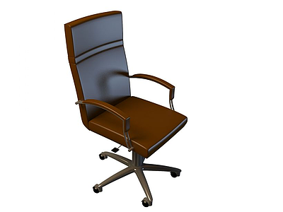 简约皮质办公椅模型3d模型