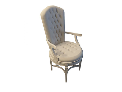 3d欧式圆形沙发椅模型