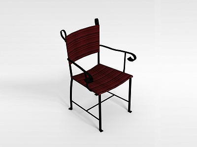 铁艺休闲椅模型3d模型