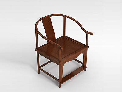 3d实木圈椅模型