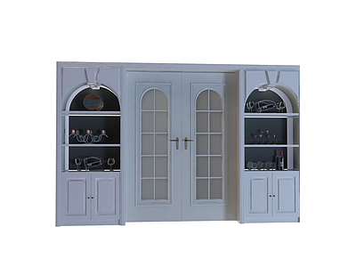 拱门柜子组合模型3d模型