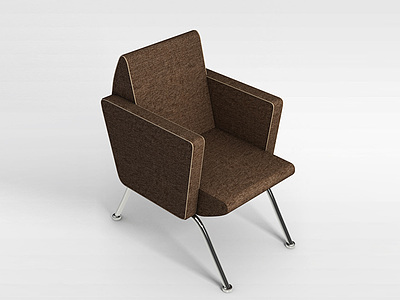 3d布艺休闲沙发椅模型