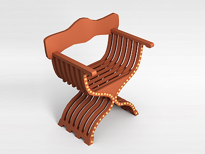 3d实木个性椅子模型