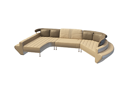 环形沙发模型3d模型