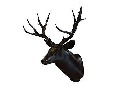 鹿头模型3d模型