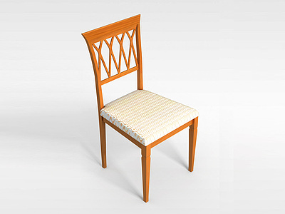 3d实木中式餐椅模型