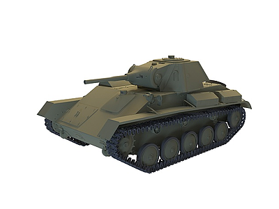 97式中型坦克模型3d模型