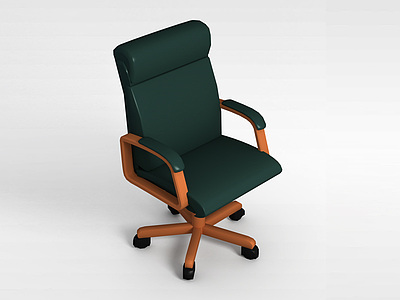 舒适皮质办公椅模型3d模型