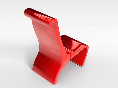 3d红色休闲椅模型