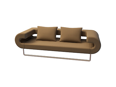 现代双人沙发模型3d模型