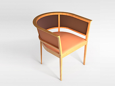 3d实木布艺圈椅模型
