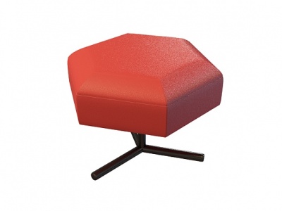 红色三腿凳模型3d模型