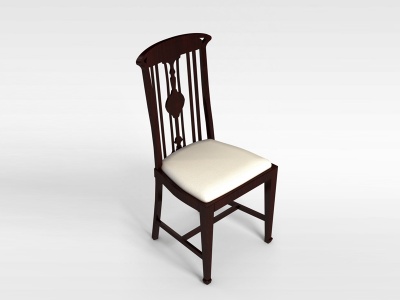 高背餐桌椅模型3d模型