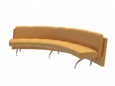 3d弧形现代沙发模型