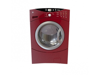 3d红色洗衣机模型