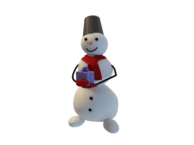 3d卡通小雪人模型