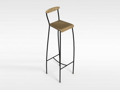 铁艺高脚椅模型3d模型