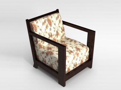 3d布艺印花椅模型