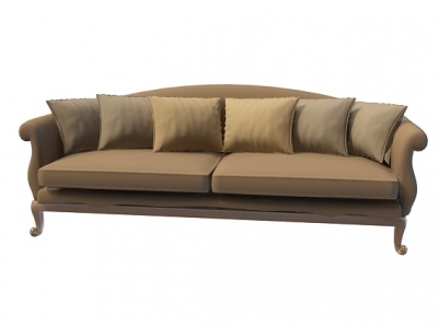 欧式多人沙发模型3d模型