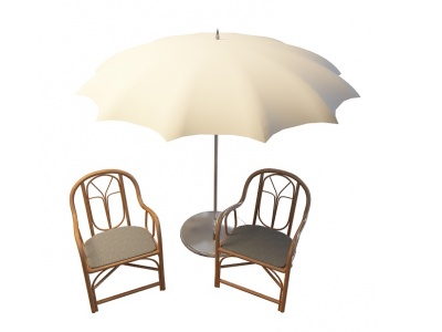 椅子太阳伞模型3d模型