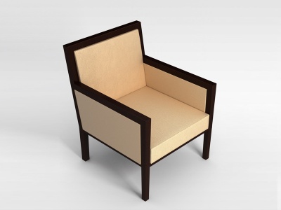 3d商务布艺沙发椅模型