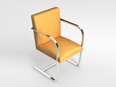 3d舒适弓形办公椅模型