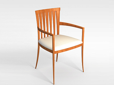现代白木座椅模型3d模型