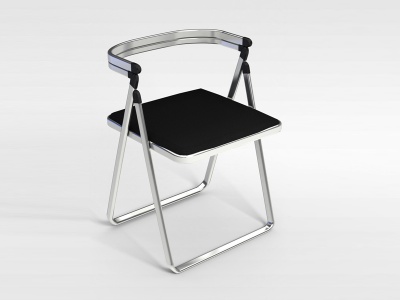 3d简易不锈钢办公椅模型