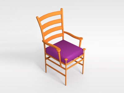 实木扶手椅模型3d模型