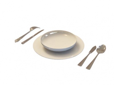 3d碗和盘子模型