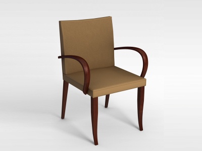 3d现代木质普通休闲椅模型