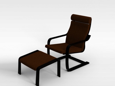 3d脚凳和椅子模型