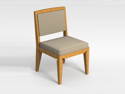 3d有坐垫的现代餐椅模型