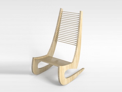 3d实木休闲椅模型