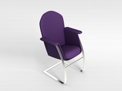 3d紫色休闲椅子模型