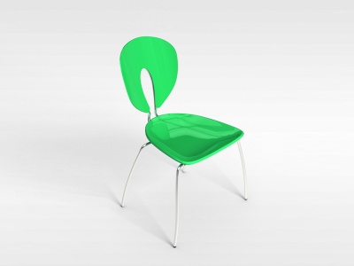 3d绿色塑料休闲椅模型
