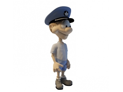 3d卡通小警察模型
