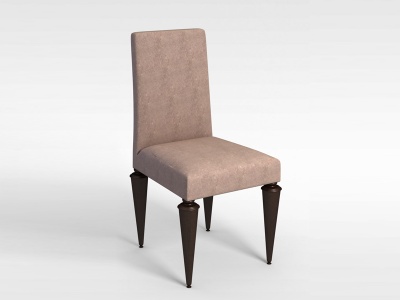 3d布艺欧式餐椅模型