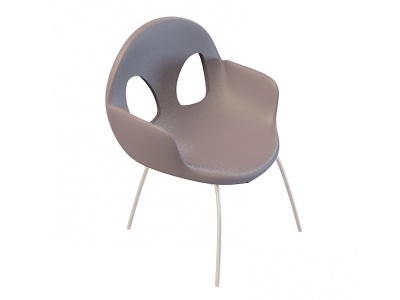 紫色皮质椅子模型3d模型
