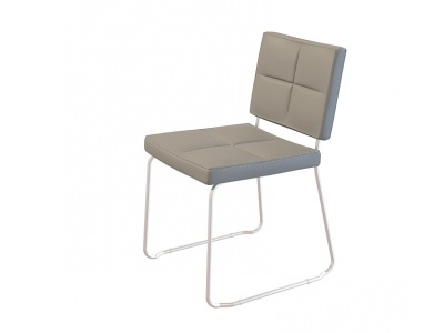 黑皮咖啡椅模型3d模型