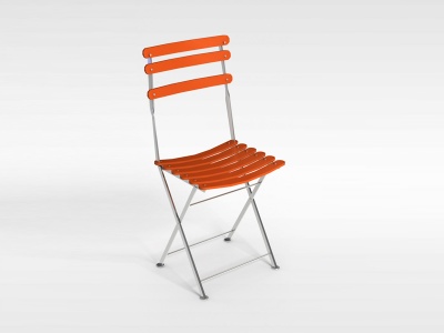 3d橙色皮条椅模型
