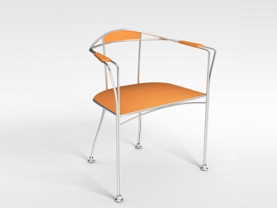 现代不锈钢腿座椅模型3d模型
