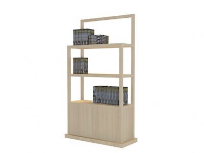 柜式书架模型3d模型