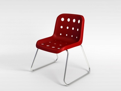 3d红色休闲椅模型