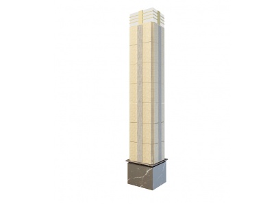 3d欧式大理石柱模型